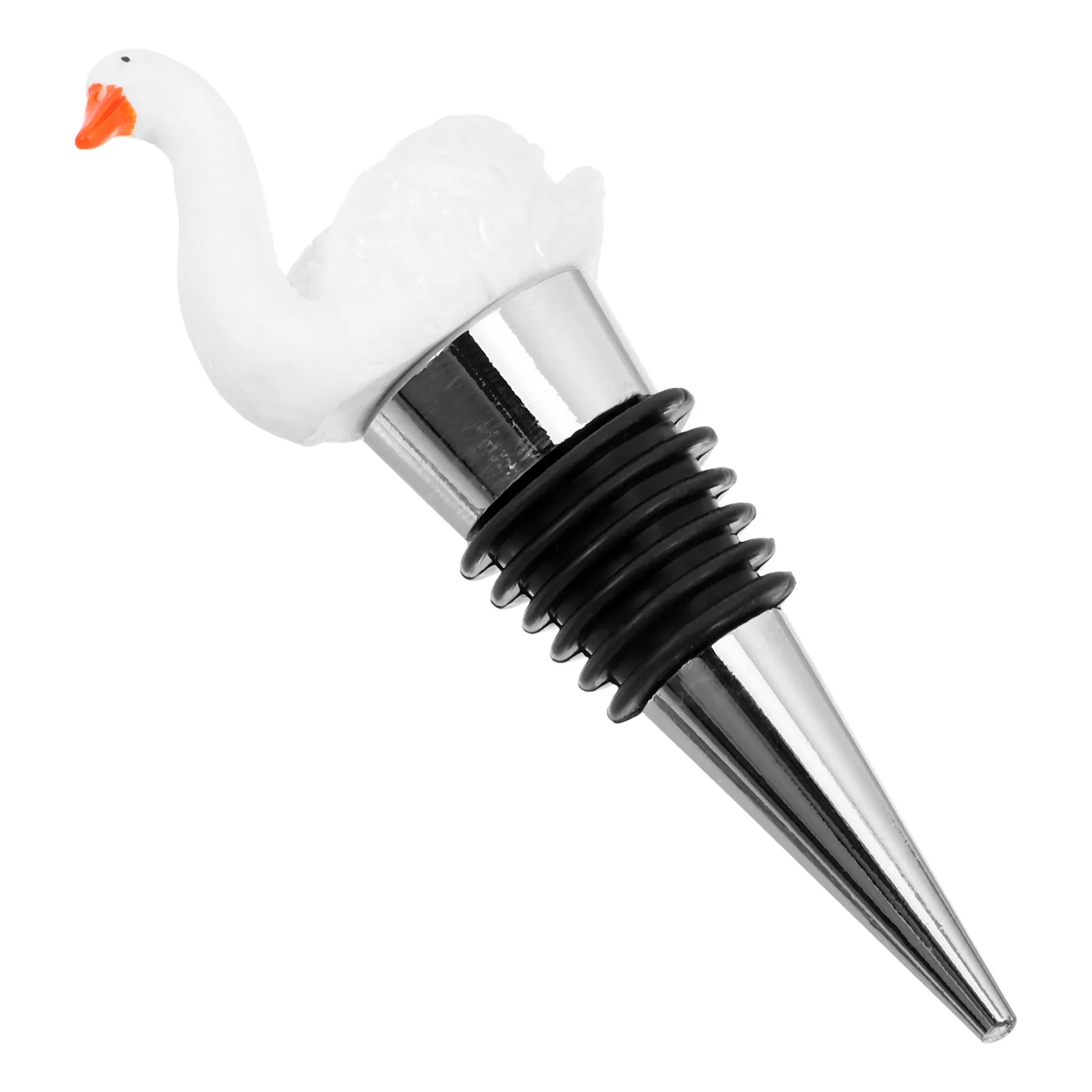 

1pc Swan Red Corks Airtight Bottle Stoppers Beverage Sealing Plugs Decorative Swan Shape Christmas Halloween Parties Bar