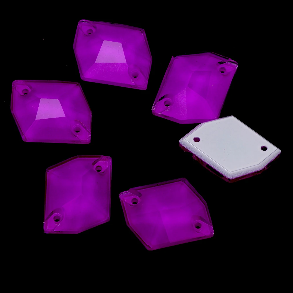 Cosmic K9 Trilliant Glas-Strasssteine mit abgeschrägter Rückseite, elektrisch glänzende Farben, aufnähbare Kristalle für Kleidungszubehör – Detail 13