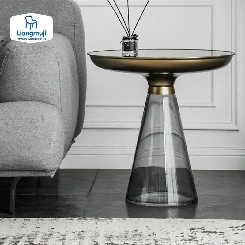 

Glass Tea Table Modern Coffee Tables Living Room Sofa Table Combination Transparent End Tables Nordic Creative Design Furniture
