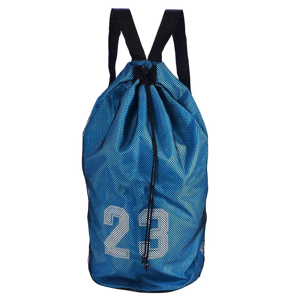 

Large Capacity Mesh Drawstring Sports Bag for Basketball Soccer Training Backpack Portable Shoulder Ball Holder