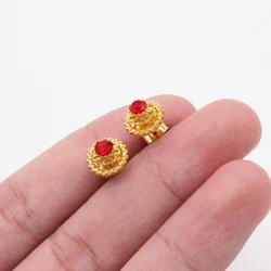 Earings Dubai ruby earrings Gold color Small stud earrings jewelry earing exquisite earrings piercings for women African wedding