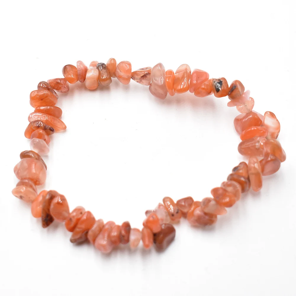 Großhandel 12 Stück/Set Naturstein-Chips Achat-Armband Amethyst-Kristall-Granulat Stretch-Armbänder Reiki-Heilgeschenke 19cm – Detail 18