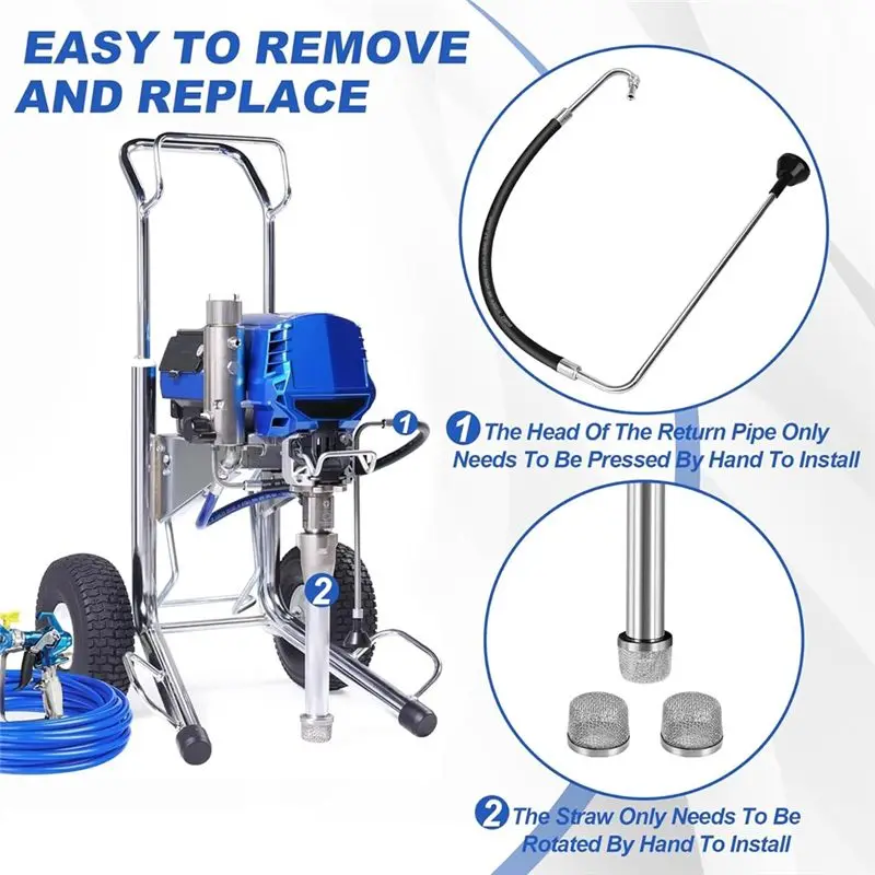 AT21-Suction Hose And Backflow Line Set Send 2 Filters,695 795 3900 1095 1595 5900 7900 Airless Airless Paint