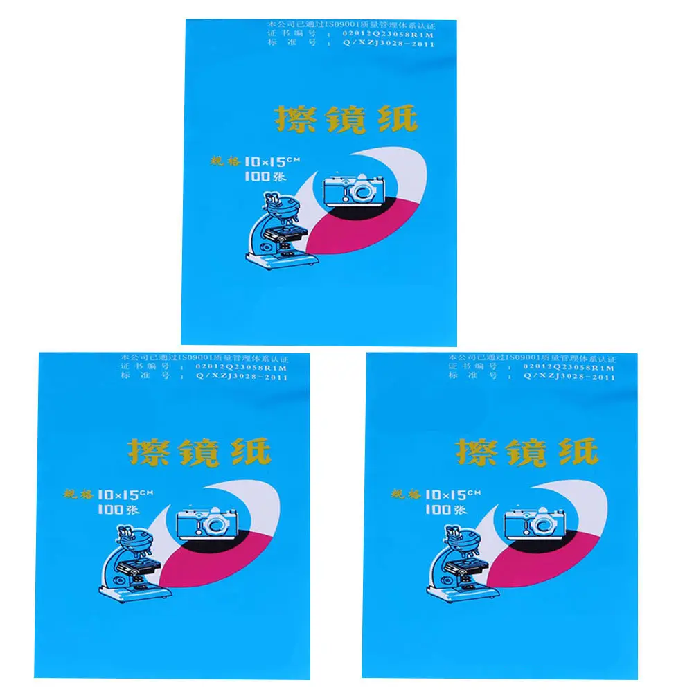 300Pcs Microscope Cleaning Paper Lightweight Portable High-Density Lens Wipe Paper for Microscopy Lab Precision Instruments