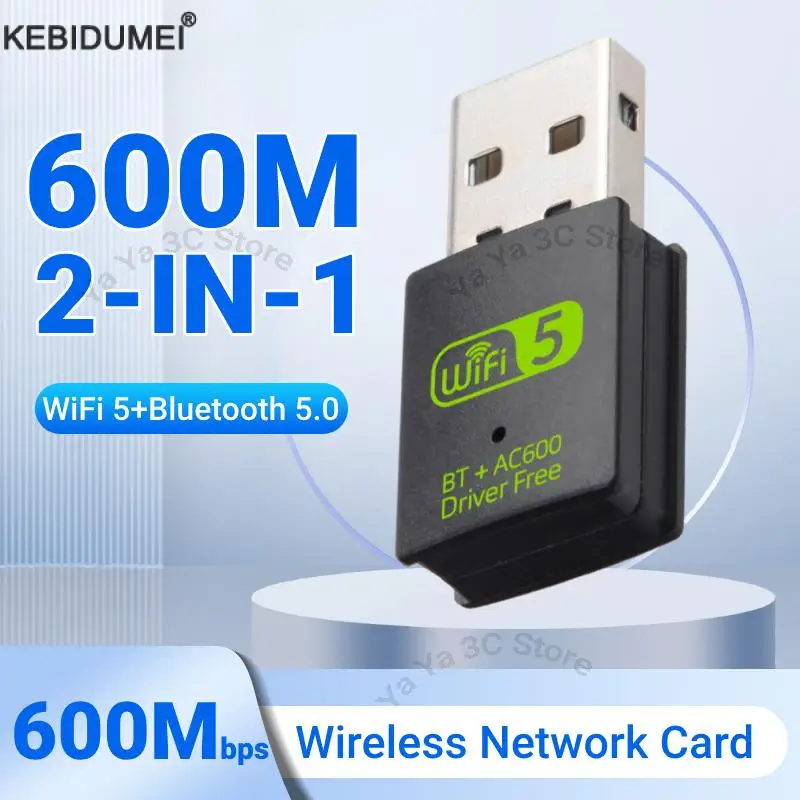 

600M Wireless Network Card Dual Band 2.4G&5GHz Usb Bluetooth5.0 Wifi 2-In-1 Dongle USB Wireless Network Wlan Receiver