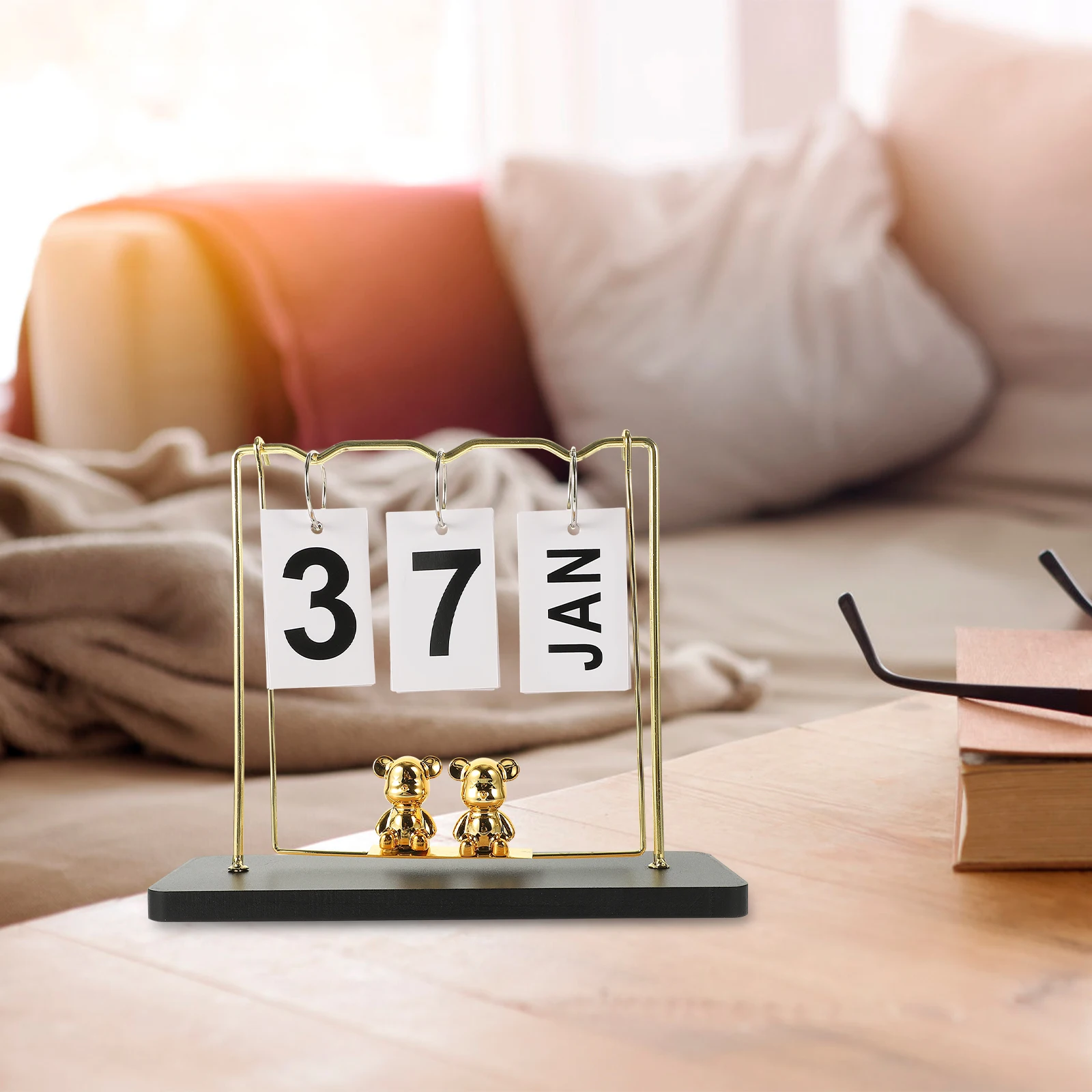 

Качелиные украшения, деревенский стол-календарь, стол для офисного списка, вечный настольный колесный бумажный блок