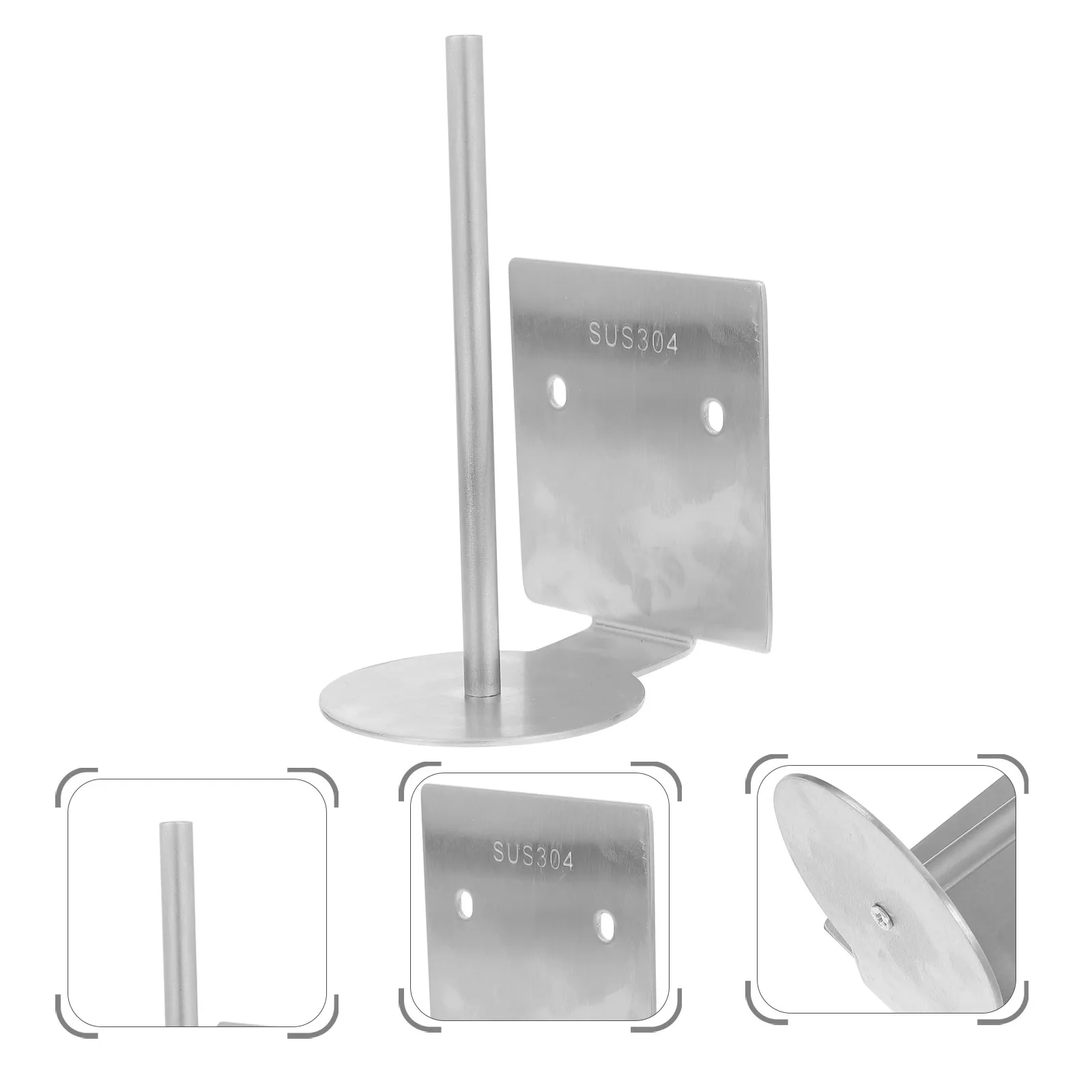 

1Set Roll Tissue Rack Stainless Tissue Stand for Bathroom Kitchen Cling Wrap Holder Premium Wear Resistant Material Simple