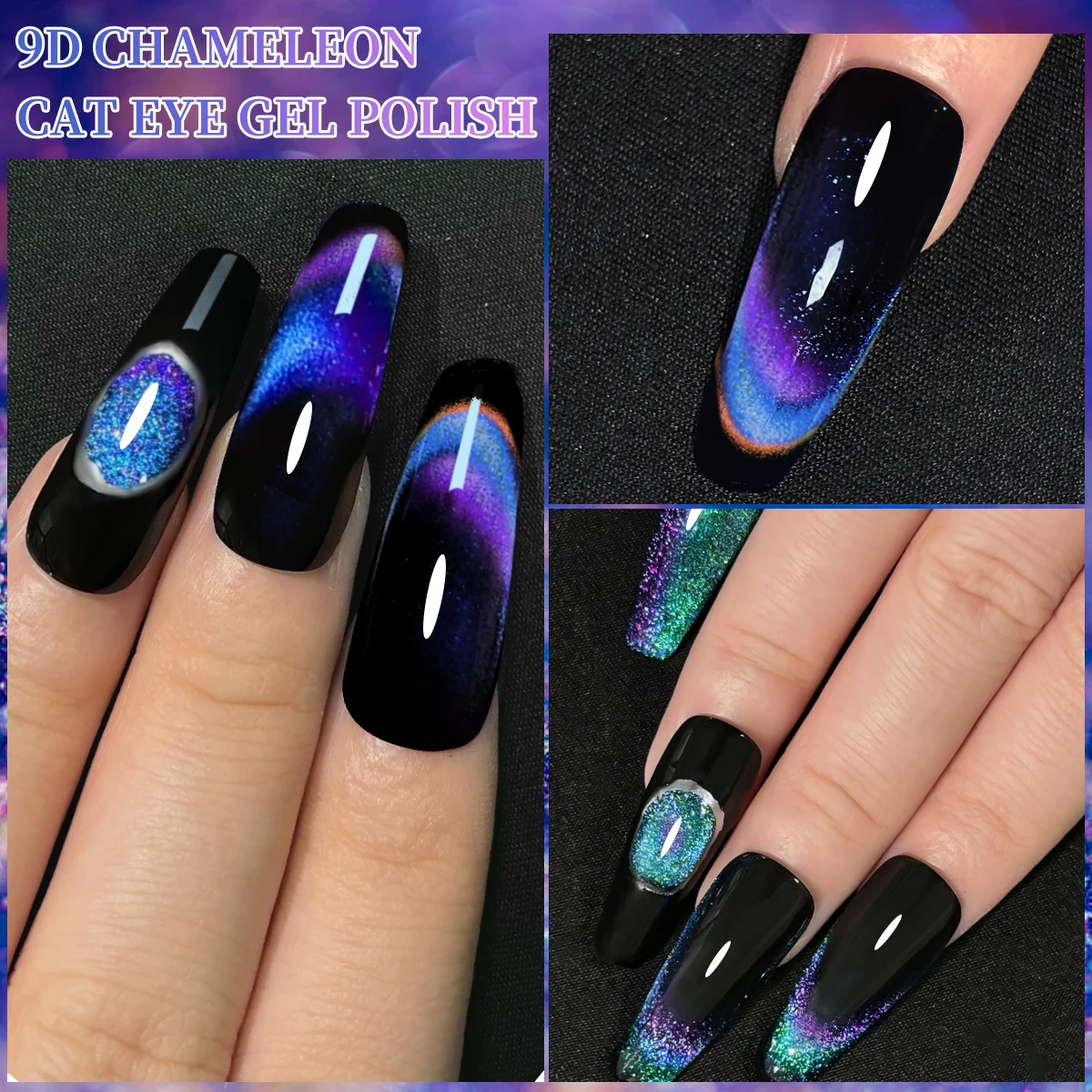 7ml Rainbow magnetische nagelgel, magnetische Cat Eye gellak, Chameleon magische gel met Galaxy-effect Soak Off Nail Art nagellak