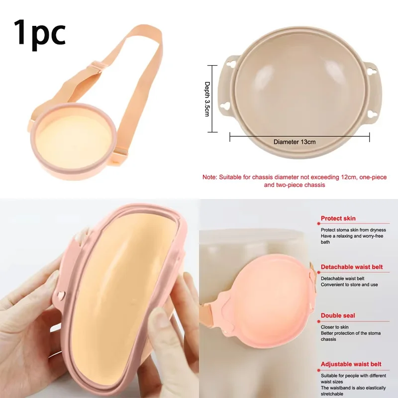 

1Pc Wound Bath Belt Waterproof Covers Adjustable Supplies Guard Stretchy Cover Ostomy Stoma Shower Colostomy Protector