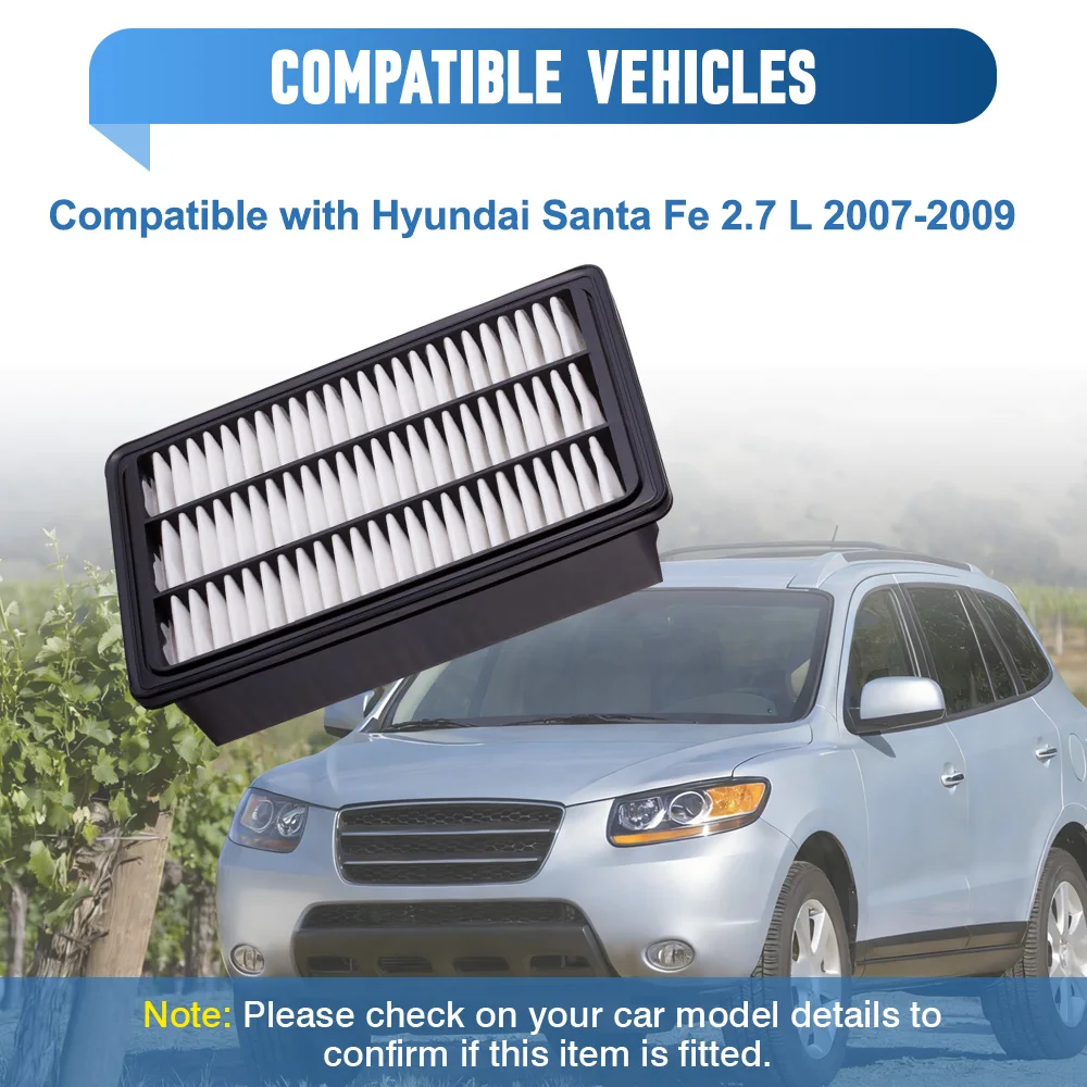 

Engine Air Filter For Hyundai Santa Fe 2.7 L 2007 2008 2009 Car Air Filter replacement Accessories 28113-2B000 CA10539