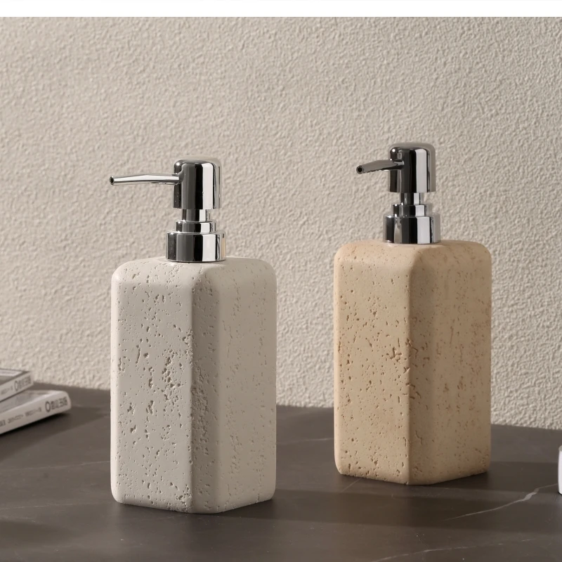 Wabi-sabi Wind Tunnel stone hand sanitizer bottle Soap Household luxury light shampoo bathroom accessories