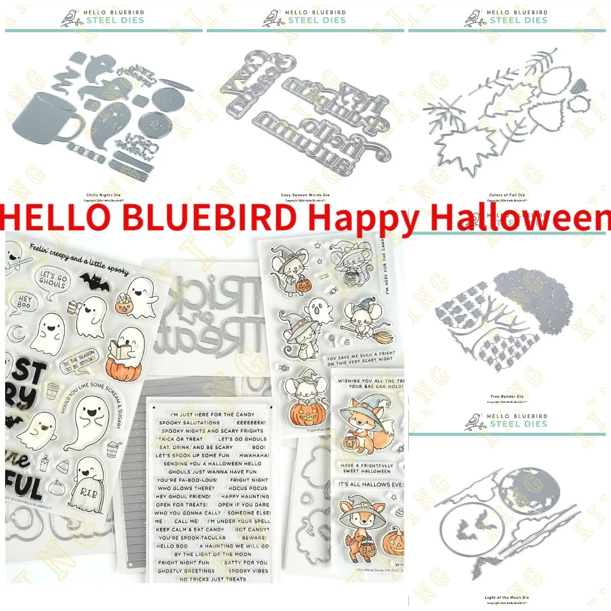 All the Spooks Halloween Colors of Fall Metal Cutting Dies Silicone Stamps Scrapbooking Make Photo Album Card Diy Paper Embossin