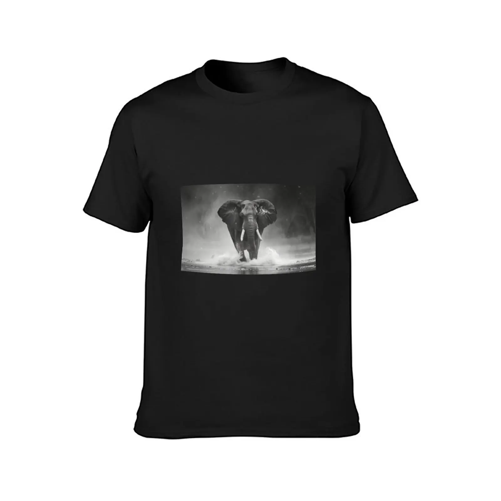 Elephant Majesty in Monochrome T-Shirt blanks cute tops customs design your own mens big and tall t shirts