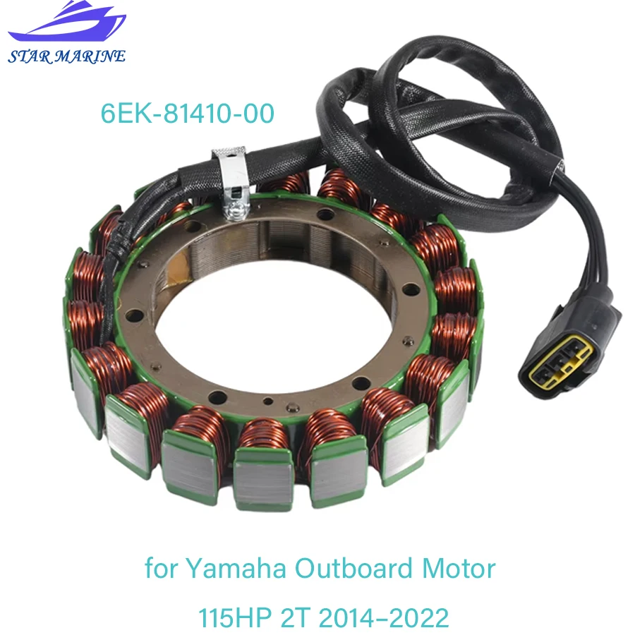 6EK-81410-00 63P-81410-00 Stator Assy for Yamaha Outboard Motor 2T/4T 115-150HP Boat Engine Parts Replaces Generator
