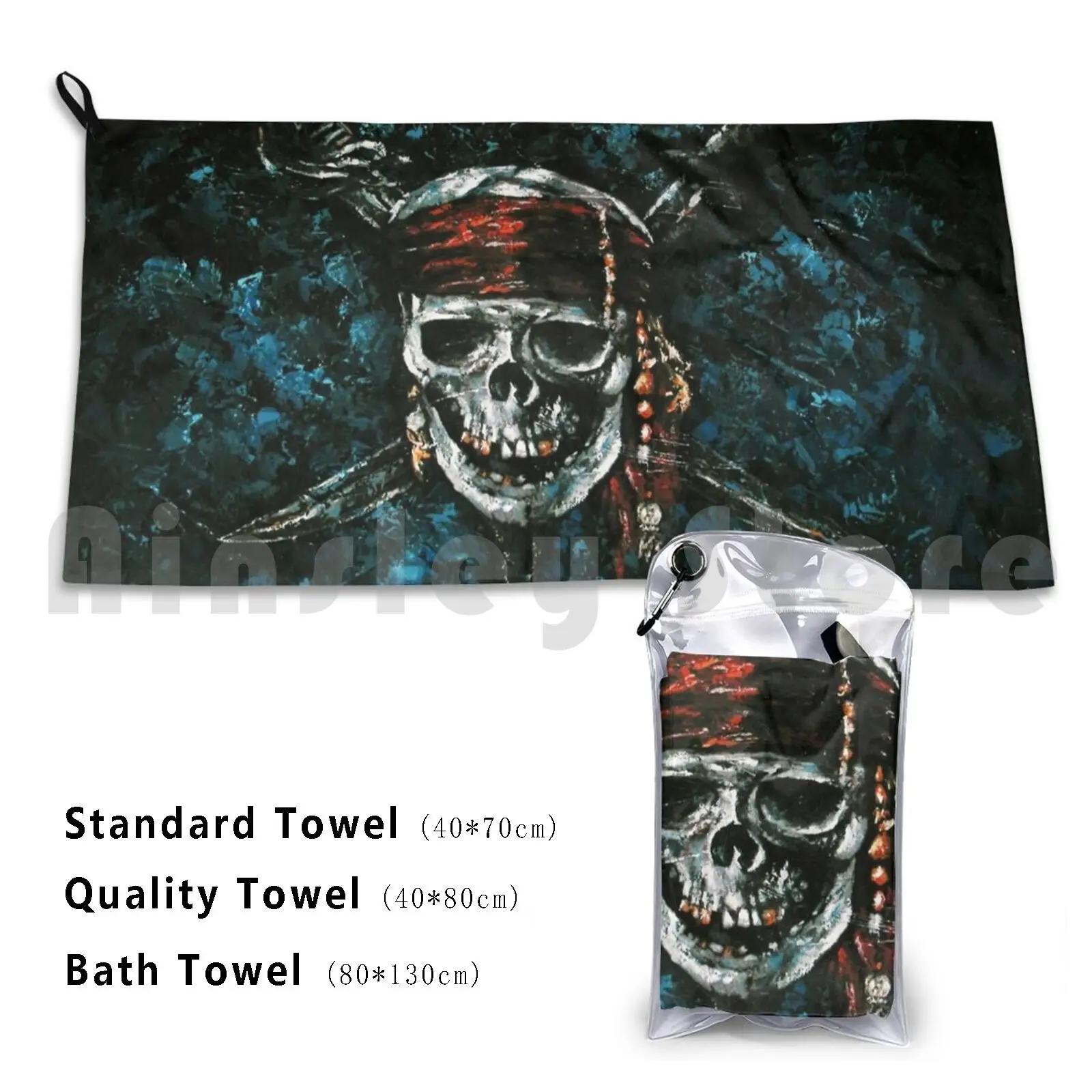 Pirate Jolly Roger Custom Towel Bath Towel Pirate Jolly Roger Pirate Of The Caribbean Caribbean Sparrow Jack