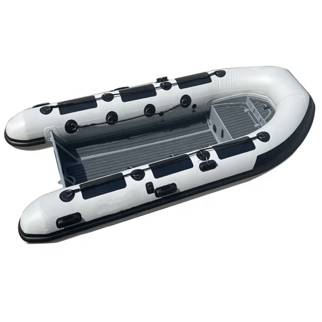 12FT RIB360 Semi-Rigid Aluminum Hull Inflatable Boat  PVC For Offshore Sport Fishing Water Entertainment