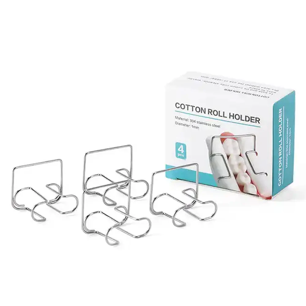 PIORPOY 4pcsDental Cotton Roll Holder Clip Orthodontic Stainless Steel Tool Clinic Ortho Lab Supplies Cotton Holder Autoclavable