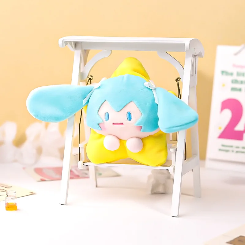

2025 New Japanese Cartoon Scent Star Plush Keychain Charm Cute Girl Hatsune Miku Doll Coin Purse Backpack Charm Birthday Gift
