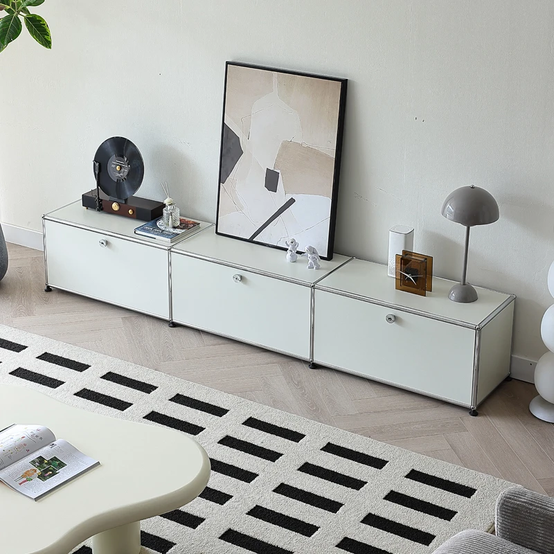 

Модульный шкаф для телевизора, современная простая гостиная из нержавеющей стали, средневековый шкафчик для хранения, настраиваемый шкафчик