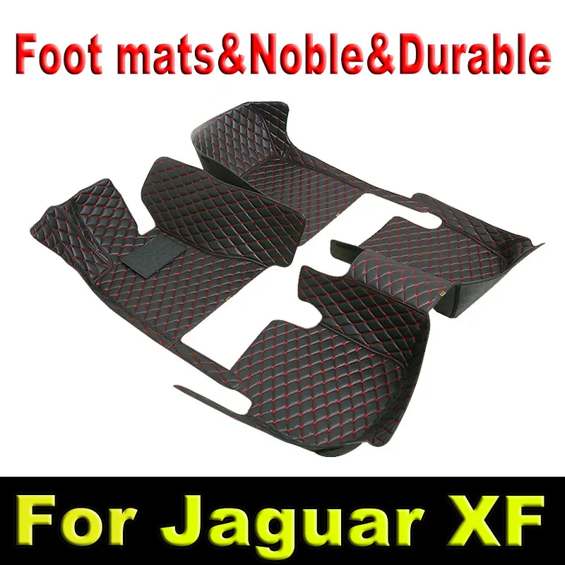 Car Floor Mats For Jaguar XF X250 2008~2015 Carpet Rug Durable Leather Mat Auto Anti Dirty Pads Interior Parts Car Accessories