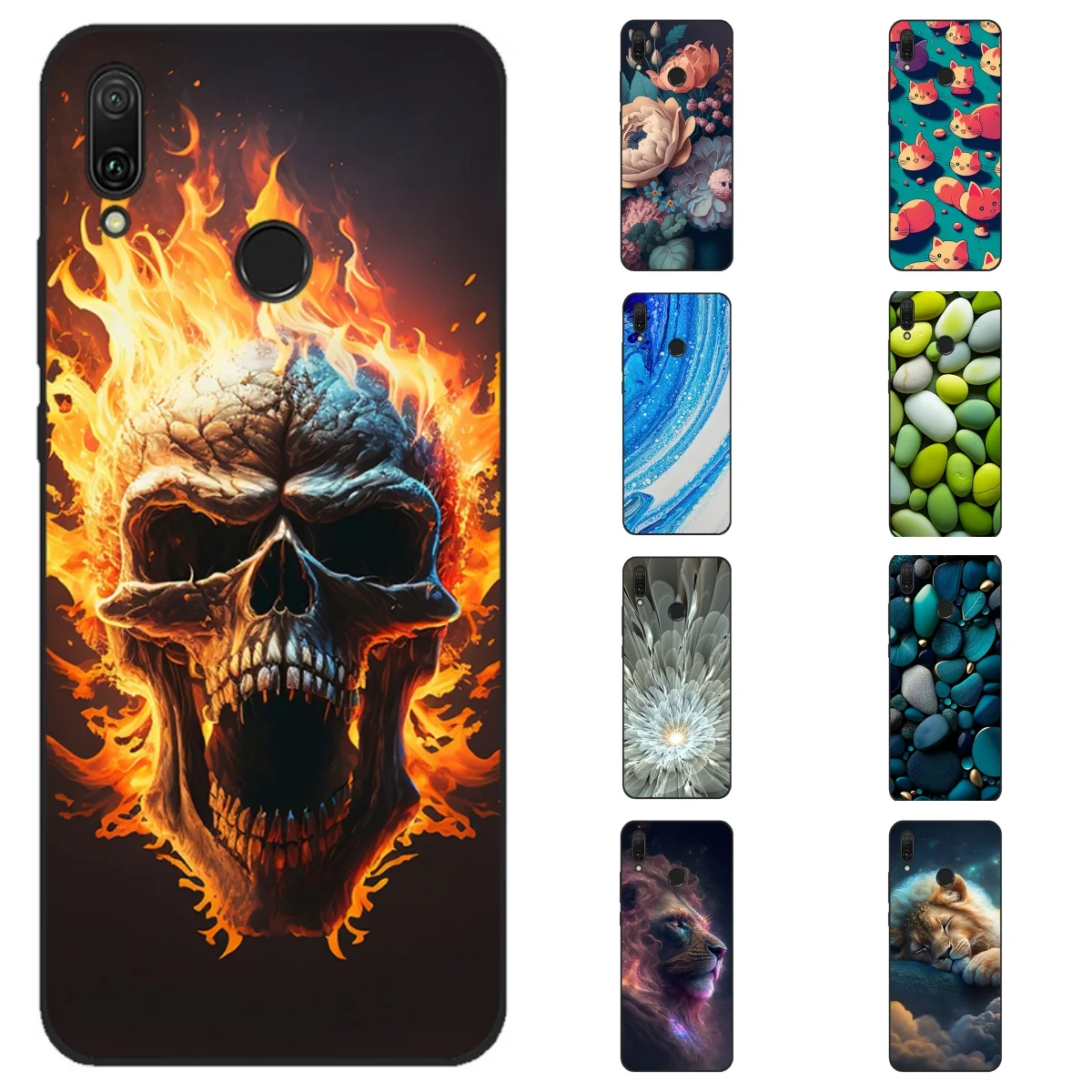 

Чехол для Huawei Y9 2019, чехол для телефона 6,5 дюйма, силиконовая задняя крышка для Huawei Y9 2019, защитный бампер из ТПУ, Coque Y9 2019, черные чехлы