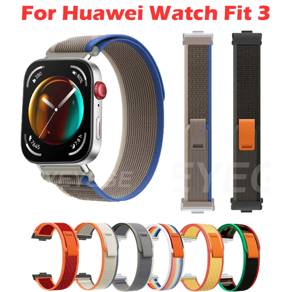 

Nylon Loop Band For Huawei Fit 3 Colorful Bracelet Replaceable Strap For Huawei Watch Fit 3 Watchband Breathable Sport Wristband