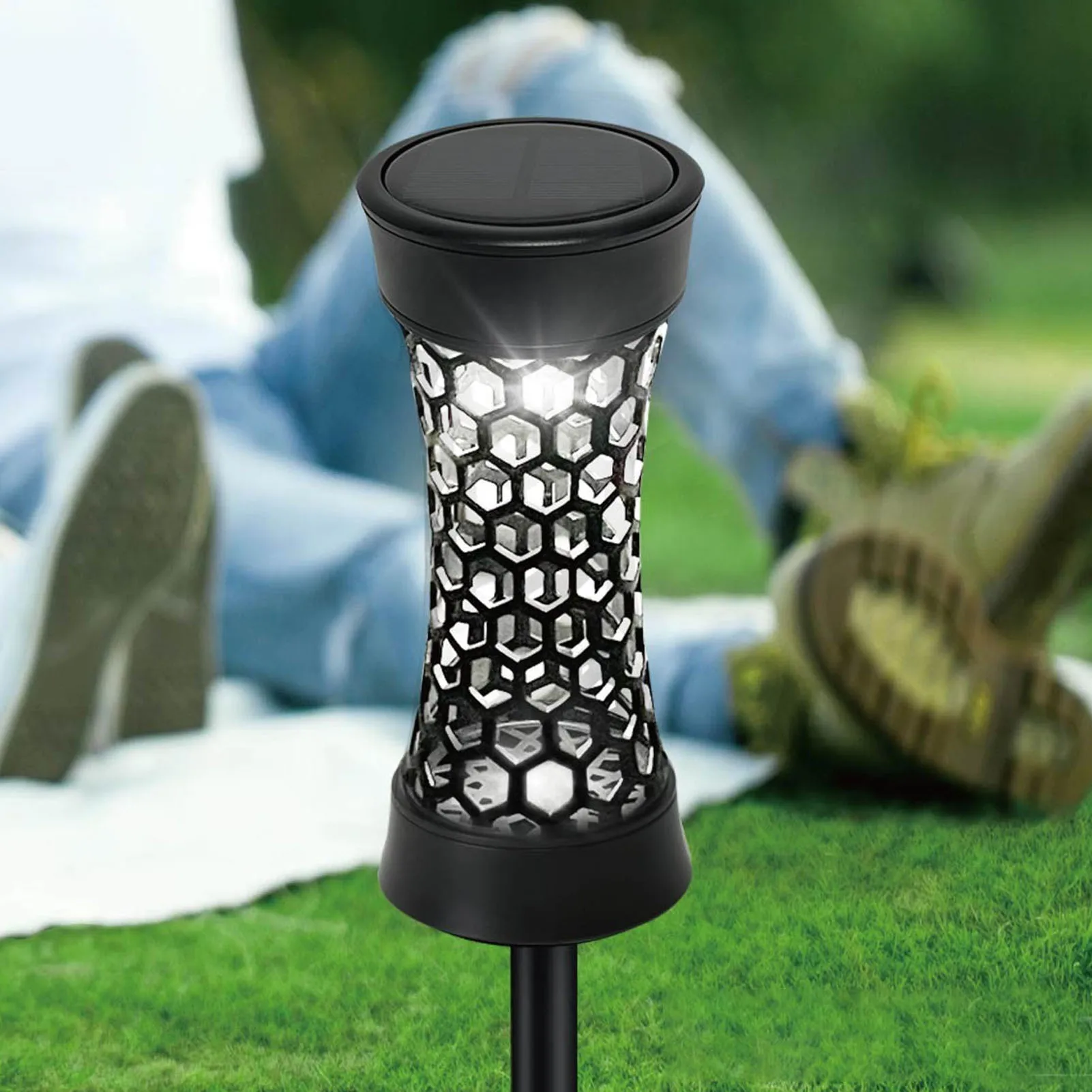 

ZK40 LED Solar Outdoor Light IP65 Waterproof Decorative Atmosphere Lamp for Yard Garden Pathway Lawn