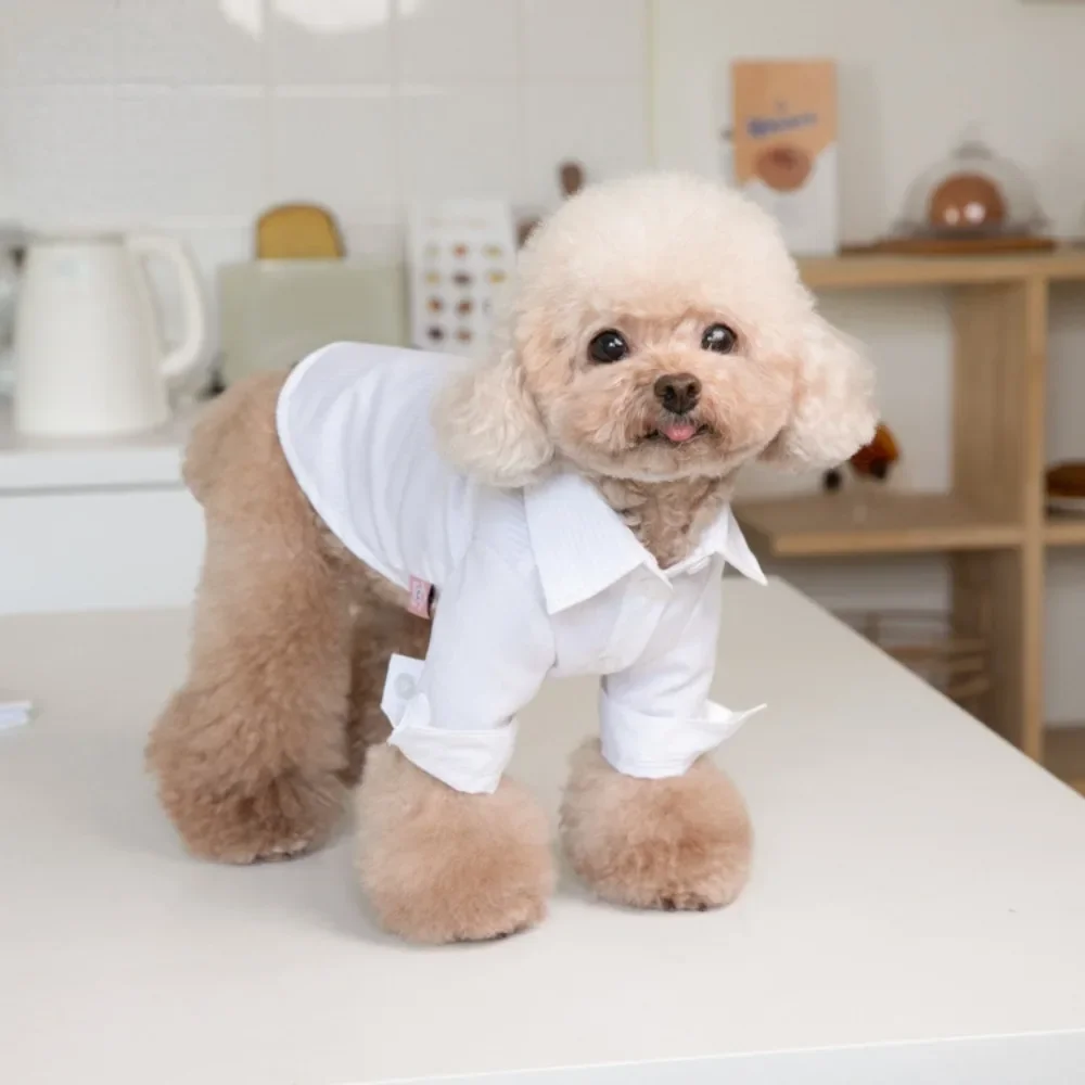 Autumn Winter Pet Suit Vest Coat Dog White Shirt Pet Wedding Clothes Cat Dog Clothing Pet Clothing Teddy Clothing Puppy Clothes