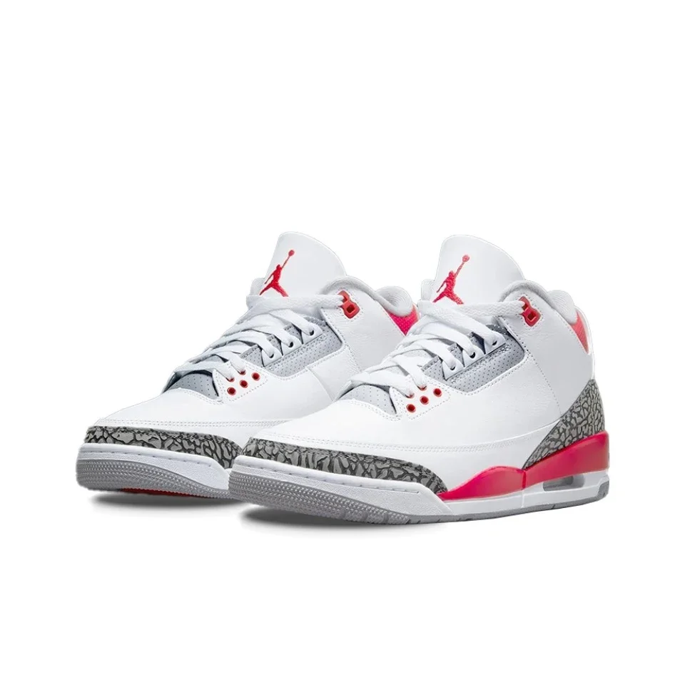 Originele Air Jordan 3 "Fire Red" voor heren zwart-wit rood Chicago Classic Retro basketbalsneakers DN3707-160