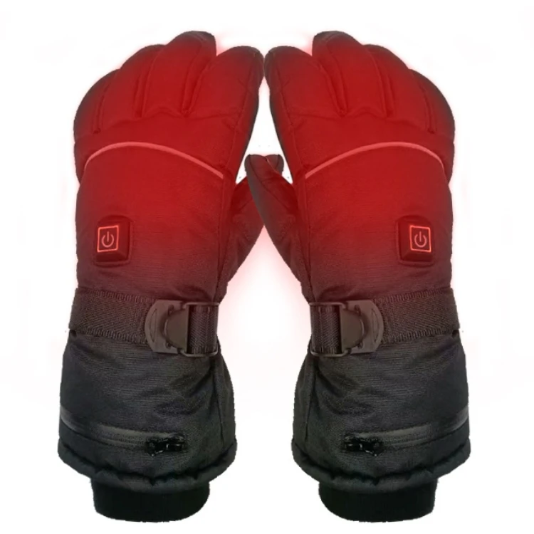 Guantes de trabajo calentados por USB a prueba de viento, calentador de manos, guantes cálidos para esquí de invierno con caja de batería
