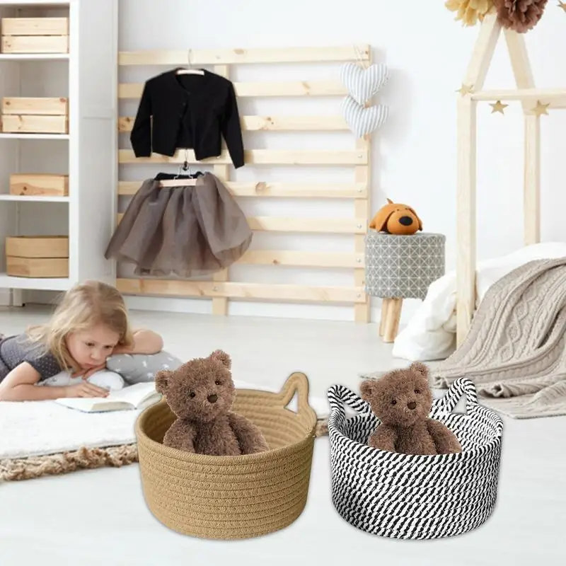 Cat Shaped Storage Basket Cat Ear Shape Desktop Storage Basket For Toys Clothing Cosmetics Sundries Makeup Books Towels Nursery