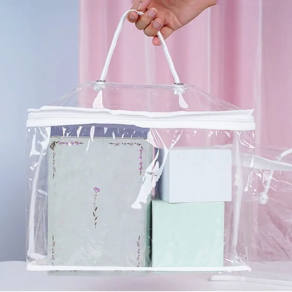 Durable PVC Pillow Storage Bags Foldable Transparent Blanket Storage Container Waterproof Dustproof Quilt Packing Bag