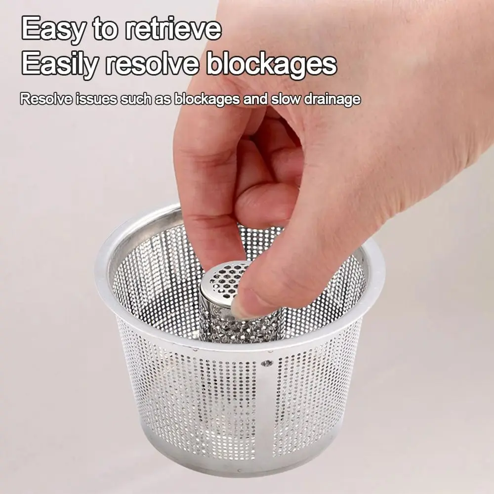 مصفاة حوض الفولاذ المقاوم للصدأ شكل دائري لصائد الشعر، شبكة تصفية نفايات الأرضية، شبكة صائد النفايات المضادة للحجب #2