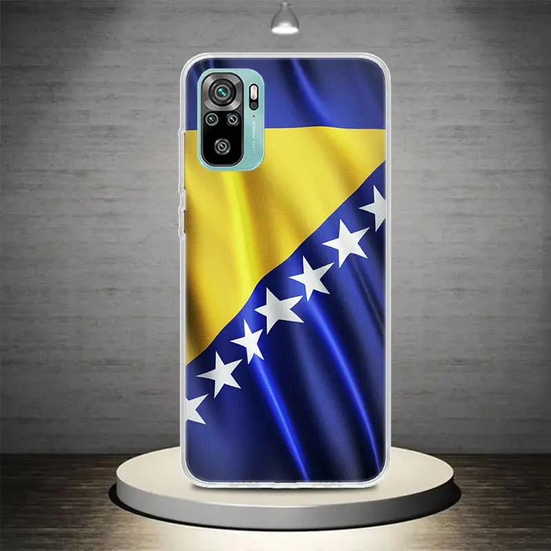 Bosnia And Herzegovina Flag Phone Case Coque For Xiaomi Redmi Note 14 13 12S 12 11 Pro Plus 11S 11T 11E 10 10S Global Soft Cover