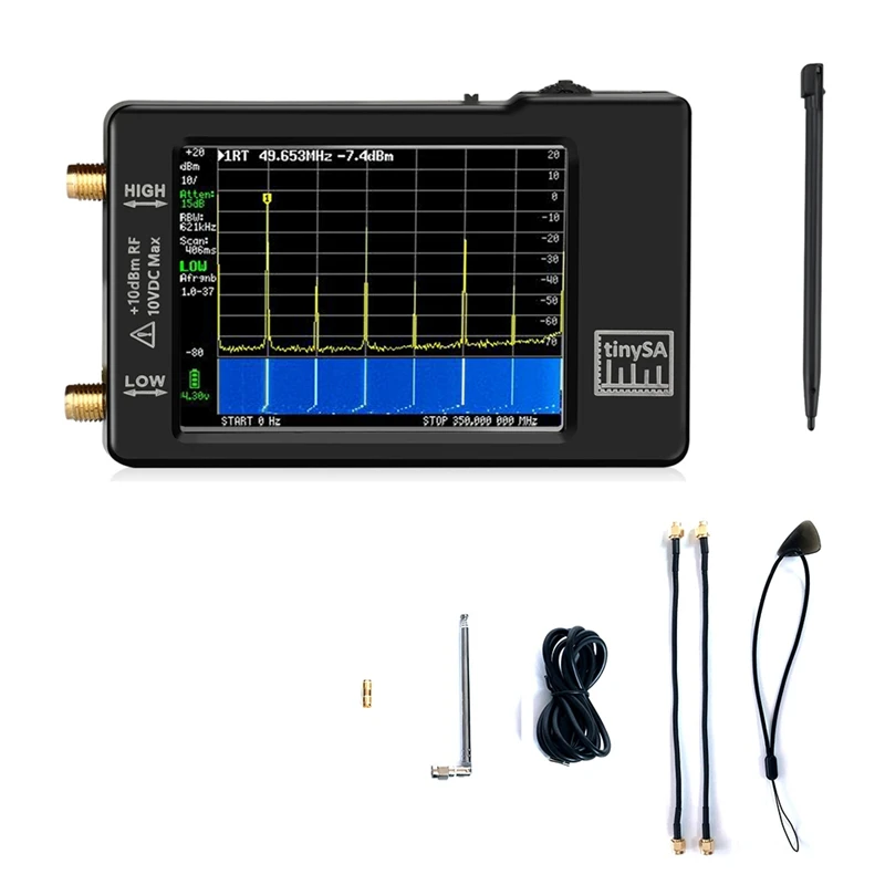 

Upgraded Hand Spectrum Analyzer Tinysa 2.8In Display 100Khz-960Mhz With ESD Proteced Version V0.3.1 E Spectrum Analyzers