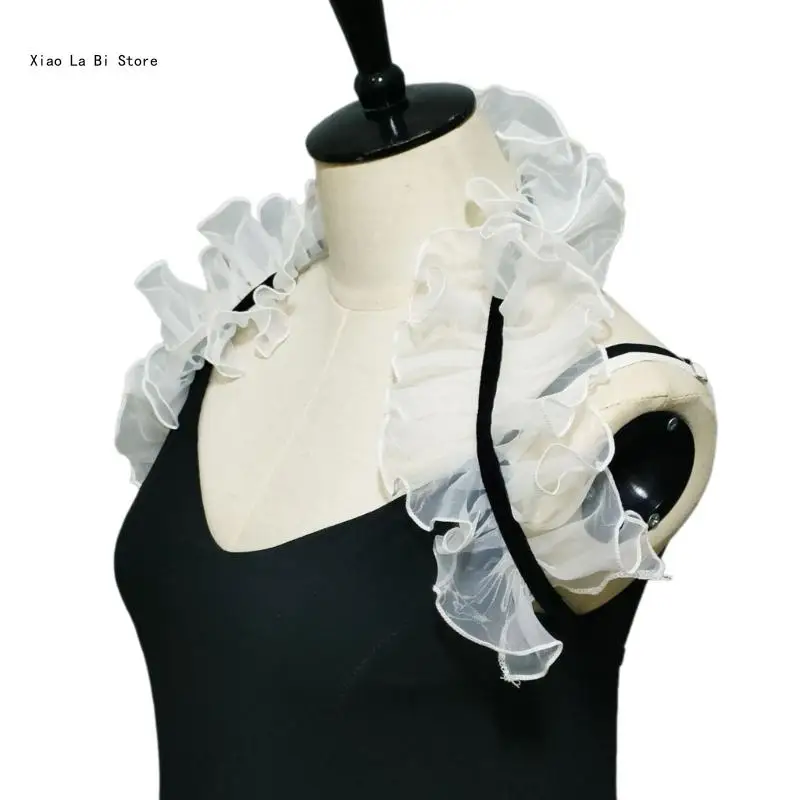 

Lady Ruffle Collar Aulic Ruffle False Collar for Performances XXFD