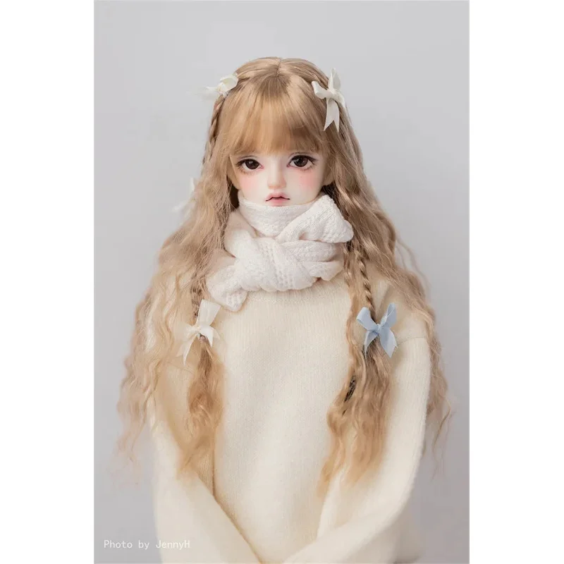 

Long Braid Butterfly Bow Curly Hair Wig Spot Inventory Blue Yellow BJD/SD/DD Doll Soft Milk Silk Daily 1/3 1/4 Doll Accessories