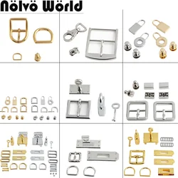 1/3/10set argento, oro decorazione metallo Turn Locks per borse in pelle borsa borsa spalla Twist Lock fibbia accessori di montaggio