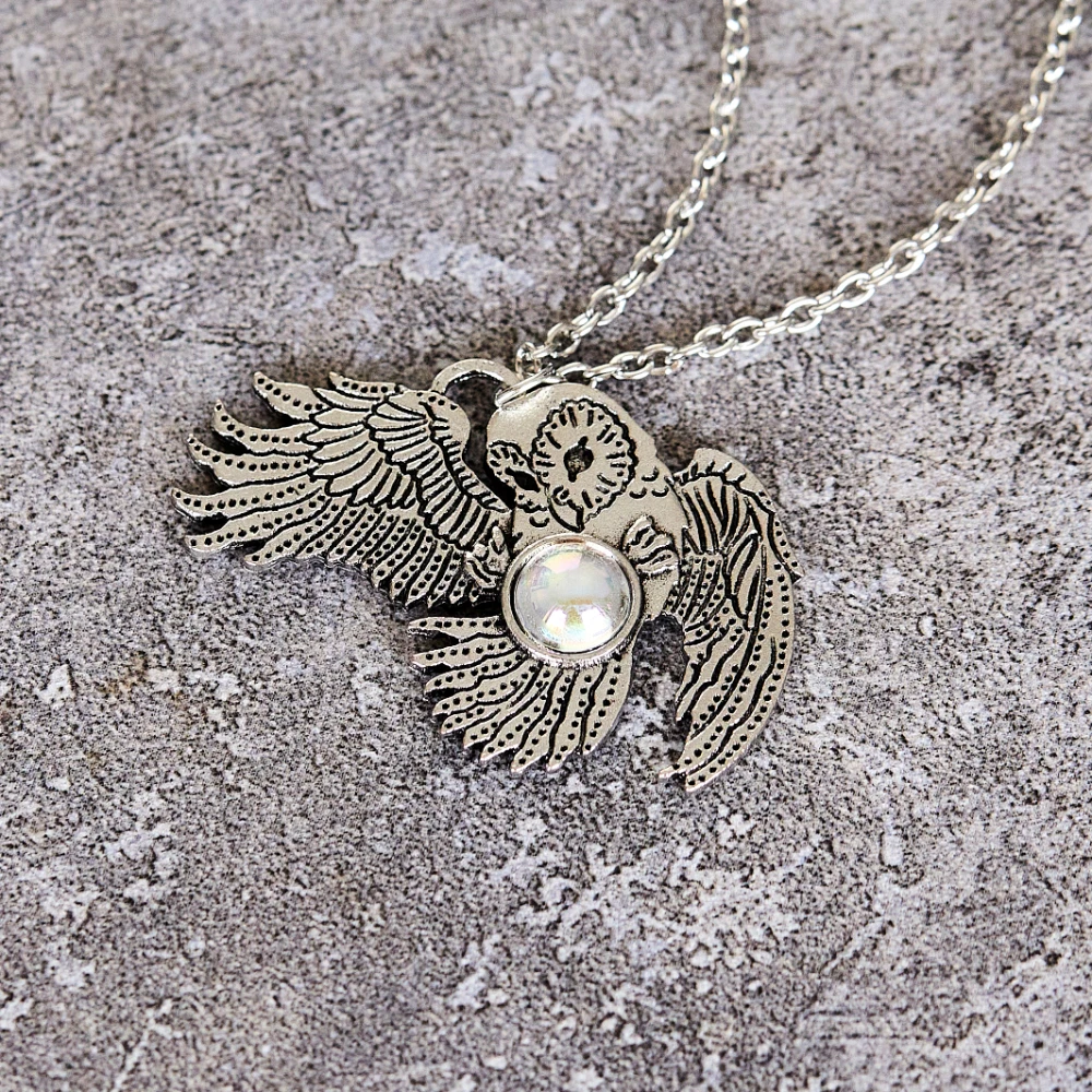 Vintage Owl Moonstone Pendant Necklace for Women Retro Personalized Collar Choker Charms Chain Party Accessories Jewelry Gifts