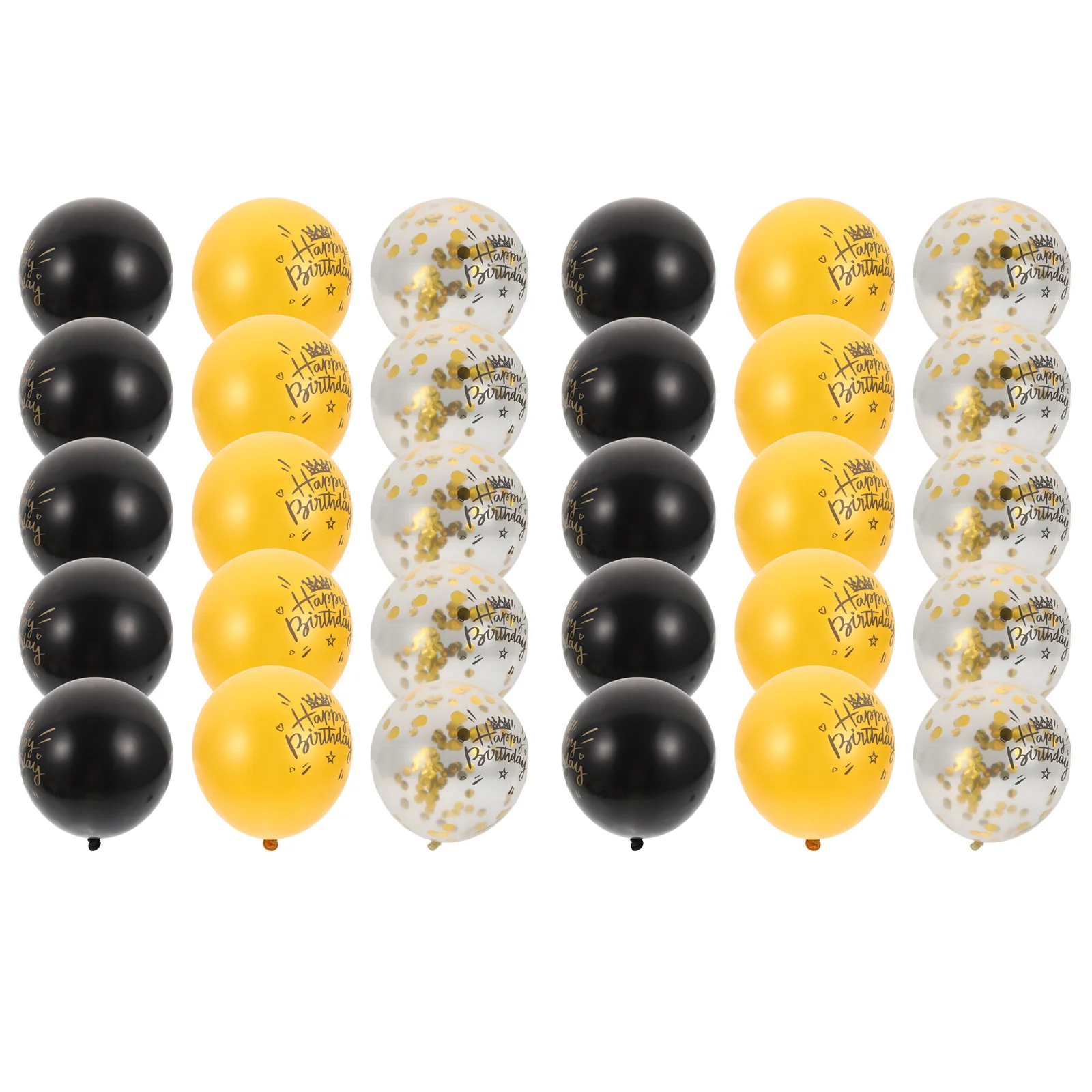 

30 Pcs Birthday Balloon Set Party Balloons Safe Latex Decorate Emulsion Printing Letters Printed Bride