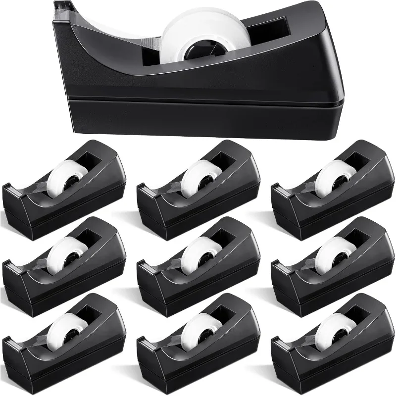 10 Pack Desktop Tape Dispenser Tape Roll Dispenser Non Skid Base  Desk  for Office Home(Tape Not Included)