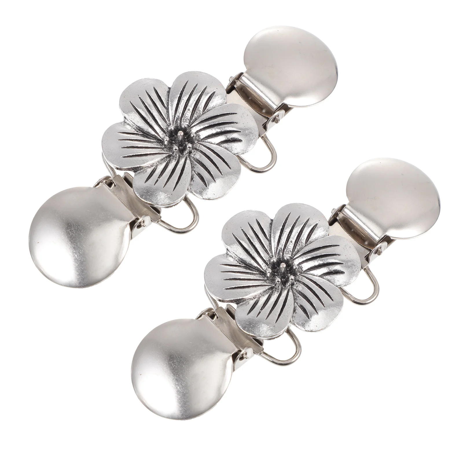 2 قطعة مكافحة أفرغت طوق أبازيم الرجعية زهرة سترة المشابك خمر شال كليب للنساء الملابس والاكسسوارات فستان سترة واقية #2