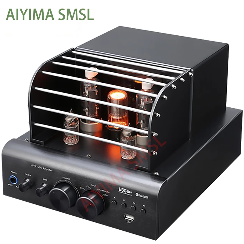 AIYIMA SMSL USB lossless Bluetooth hifi WY2P 6P13P 6N1 Vacuum Tube Amplifier 100W 2.0 channel 5200 1943 Digital Amplifier