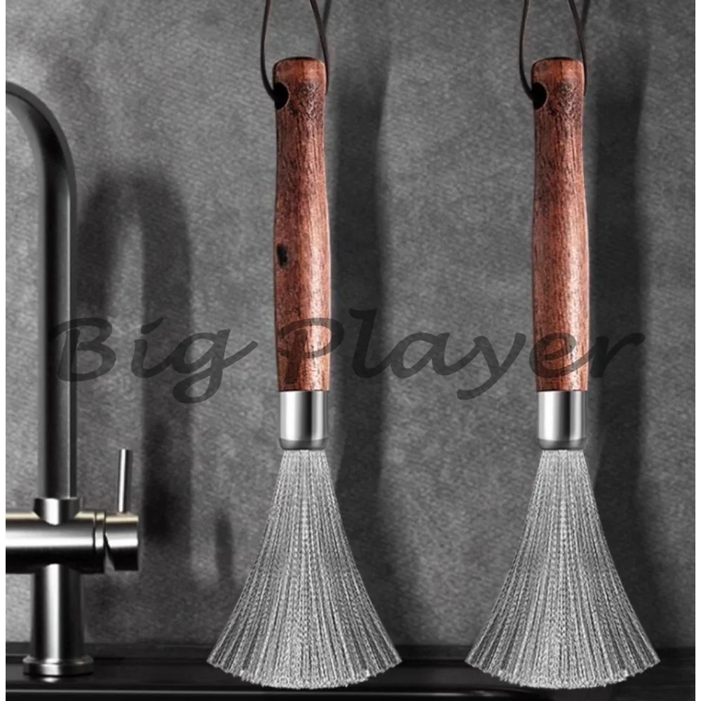 

Premium Multi Functional Kitchen Cleaning Brush - 304 Stainless Steel Wire Pot Brush No Shedding Brush