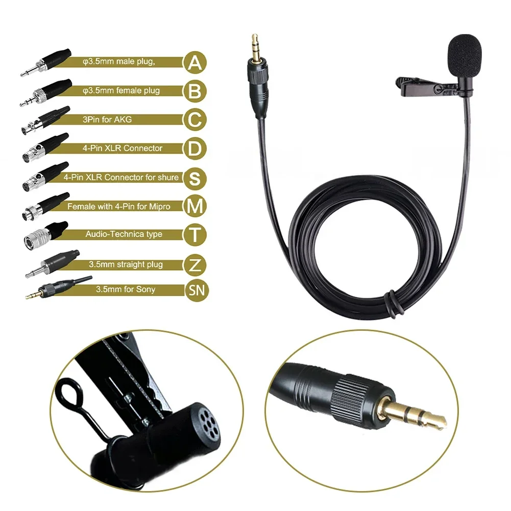 Portable 1.5M Mic Microphone Hands-free Microphone Speaker For Shure For Sony Wireless Multimedia Player Headworn Microphone New