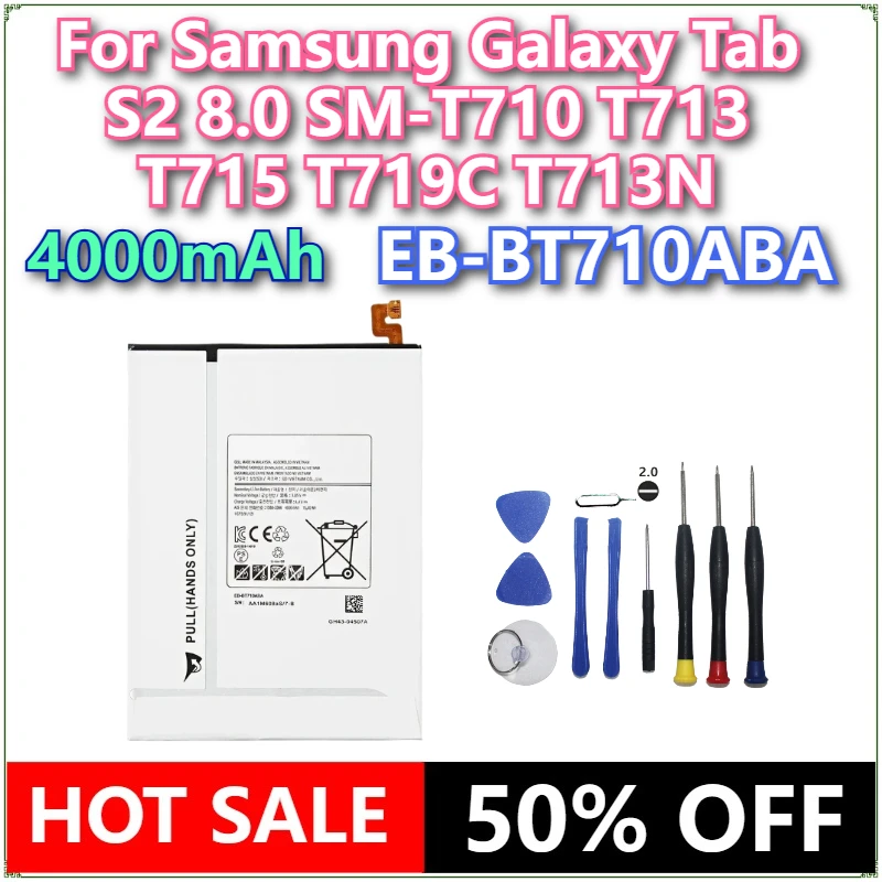 Brand New Tablet EB-BT710ABA EB-BT710ABE 4000mAh Battery For Samsung Galaxy Tab S2 8.0 SM-T710 T713 T715 T719C T713N