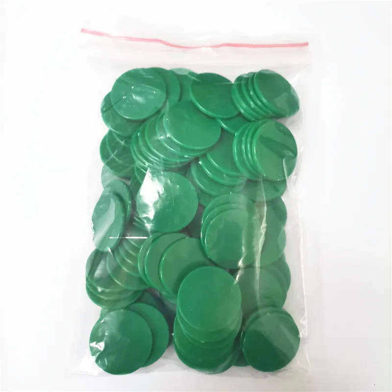 50Pcs/Lot 25mm Chips Plastic marker Poker Chip Casino Bingo Markers Token Fun Family Club Board Games teach tools 10colors