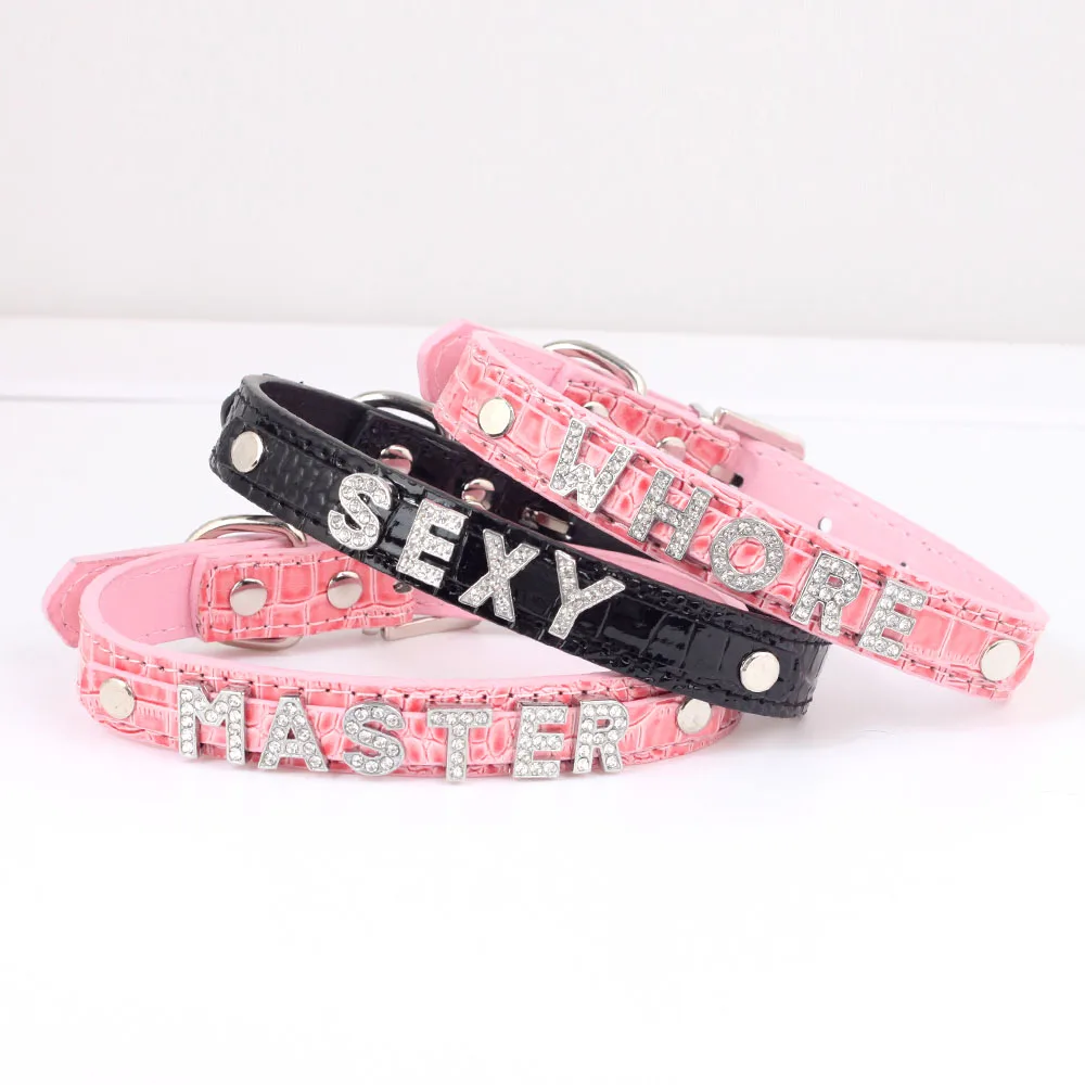 مخصص رسالة شهوة لتقوم بها بنفسك شخصية الشرير القوطية طوق قلادة Chocker DADDYS فتاة مجوهرات BDSM هدية المختنق بولي Leather الجلود تأثيري