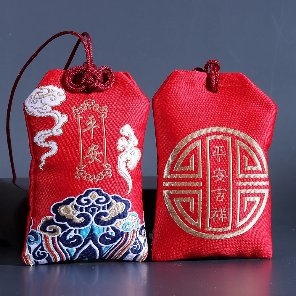 Lucky Spiritual Salt Pouch Spiritual Salts Sachet Buddhist Spiritual Salt Pouch Necklace Amulet Blessing Sachets Pendant Gifts