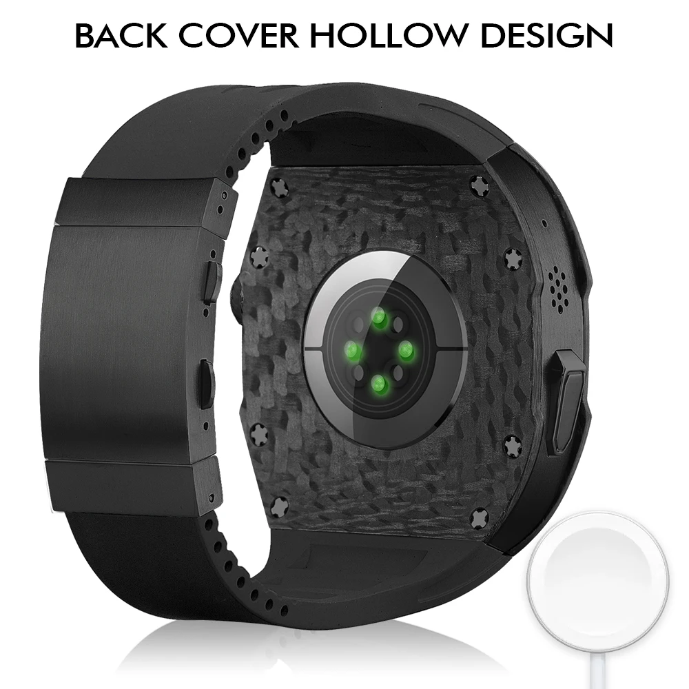 Modification Kit for Apple Watch Ultra 2 49mm Soul Cool Carbon Fiber Titanium Case Luxury Protection Mod Kit for iWatch Ultra